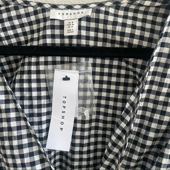 TOPSHOP Gingham Tulip Mini Dress - Picture 6 of 9